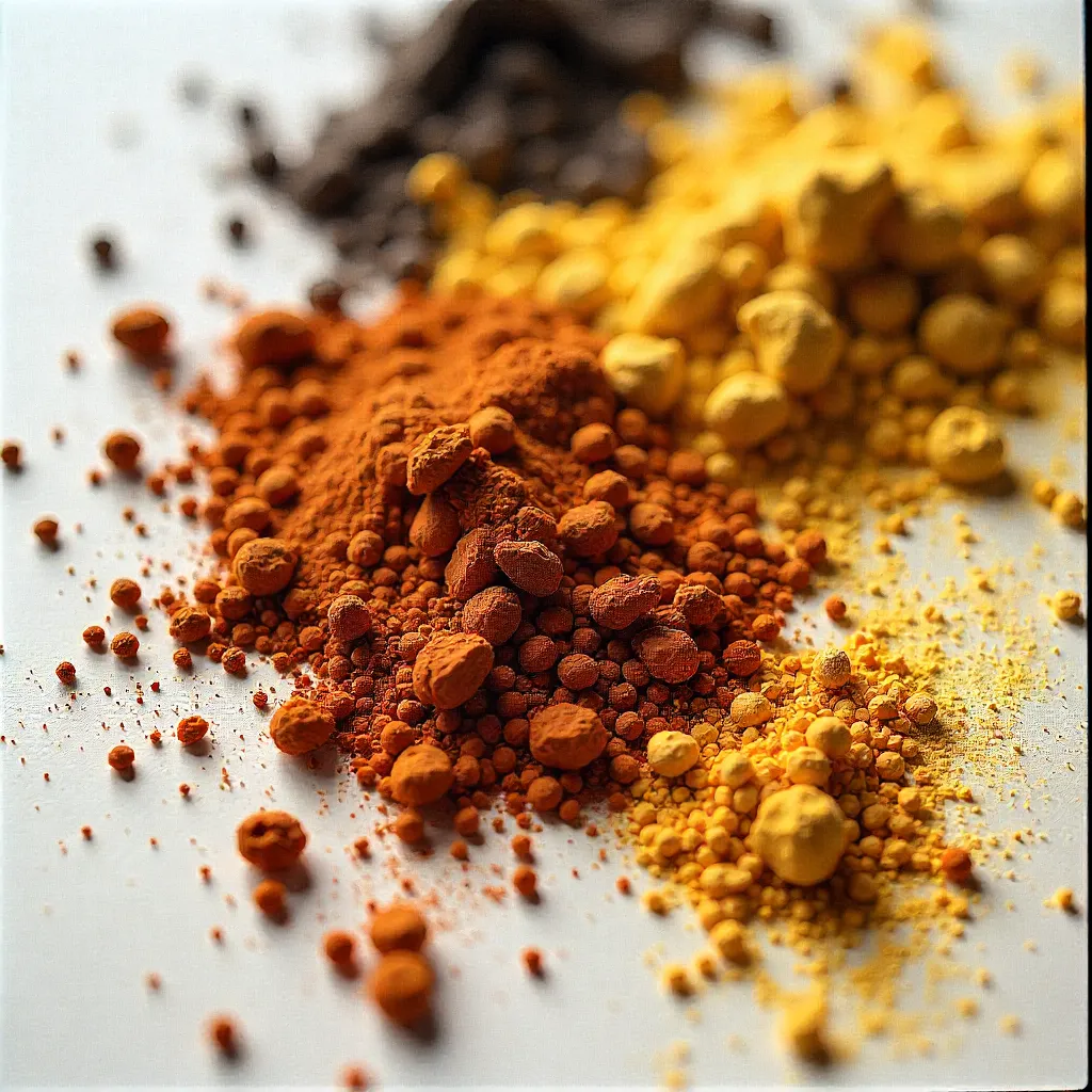 Turmeric rhizomes and yellow pigment extraction